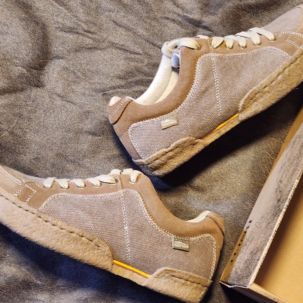 Simple Men's Tan Casual Sneakers Surf Beach